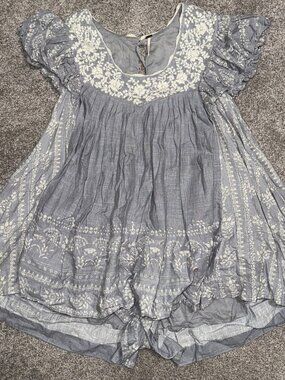 Free People Cutie Pie Romper 100% Cotton Size Small